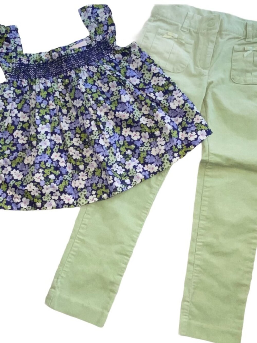 Janie and Jack Violet Meadows Top/Pants Outfit 5/6